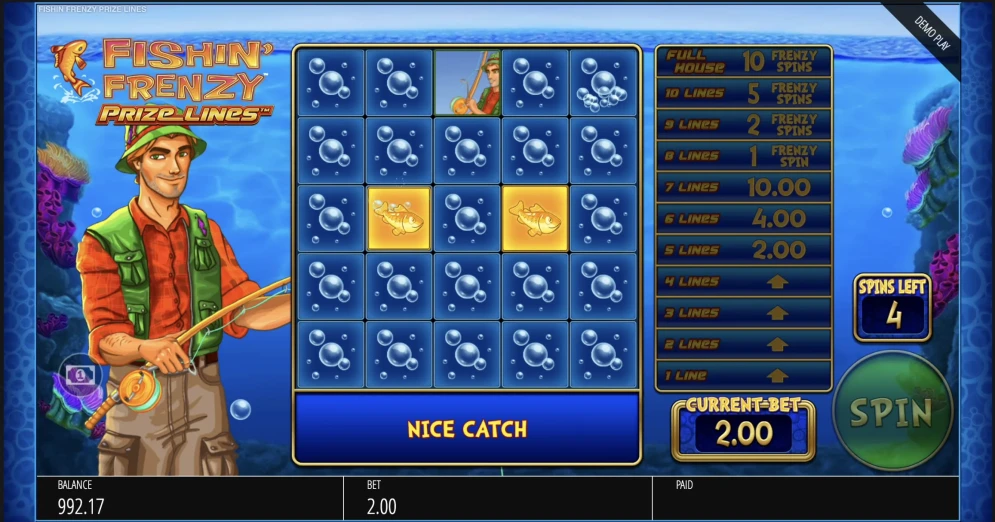 Fishin Frenzy Prize Lines Slot
